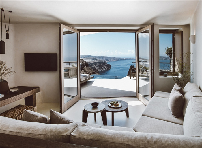 白色極簡風(fēng)圣托里尼島Vora別墅式酒店設(shè)計方案