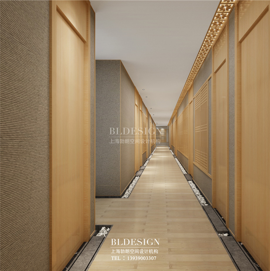 鄭州百樂湯沐浴汗蒸館走廊設計案例效果圖