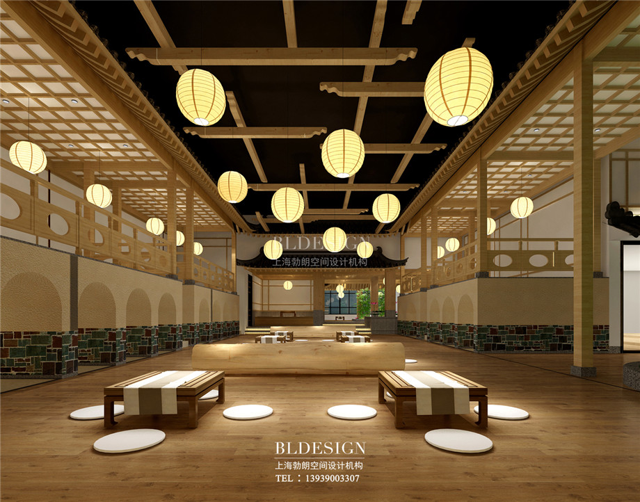 鄭州百樂湯沐浴汗蒸館休閑大廳設計案例效果圖