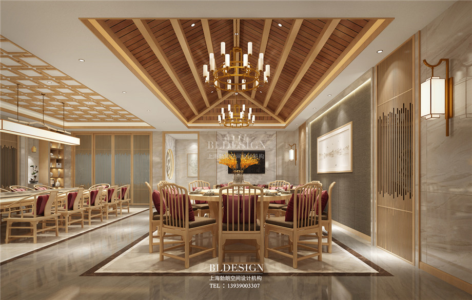 鄭州百樂湯沐浴汗蒸館餐廳設計方案效果圖