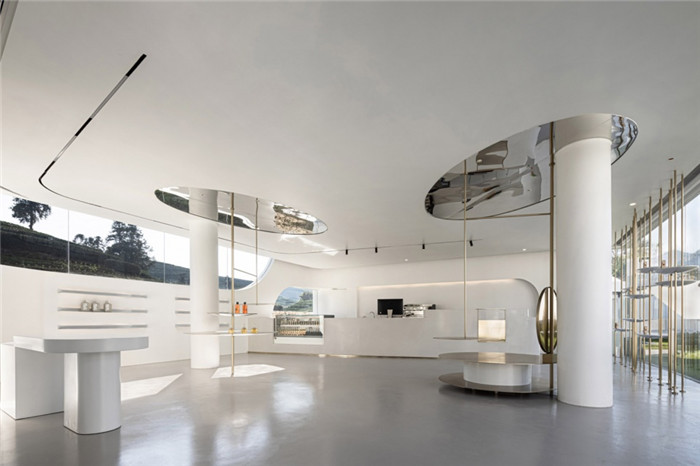 酒店接待大廳設計-極簡美學   陌領融郡精品民宿酒店設計案例