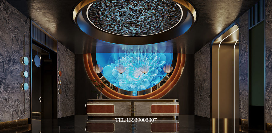 鄭州古悅蘭亭影院式湯泉足道會所設(shè)計(jì)案例效果圖