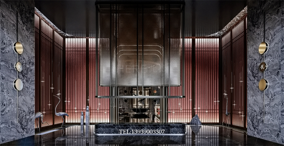 鄭州古悅蘭亭影院式湯泉足道會所設(shè)計(jì)案例效果圖