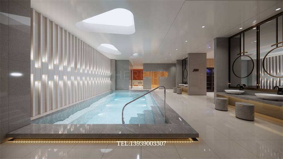 鄭州古悅蘭亭影院式湯泉足道會所設(shè)計(jì)案例效果圖