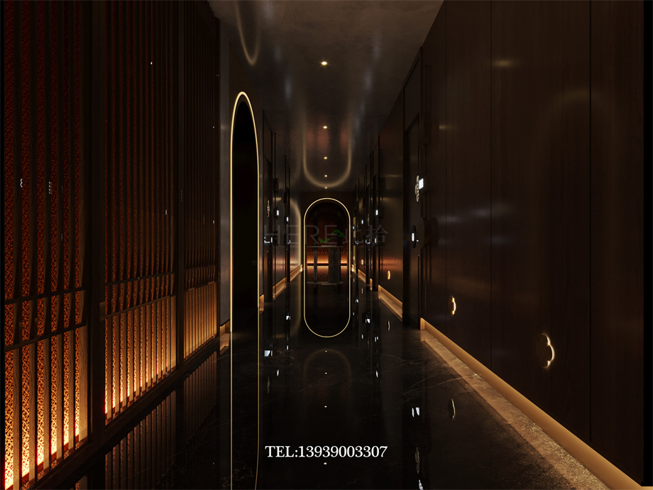 鄭州古悅蘭亭影院式湯泉足道會所設(shè)計(jì)案例效果圖